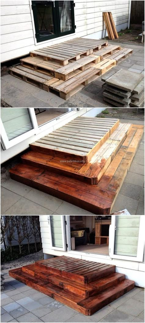 Diy Patio Ideas, Patio Ideas On A Budget, Koti Diy, Balkon Decor, Small Deck Decorating Ideas, Budget Patio, Pallet Decor, Deck Decorating Ideas, Patio Diy