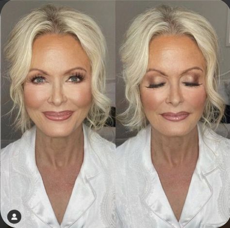 Wedding At 40 Years Old, Mom Makeup Wedding, Mother Of The Groom Makeup Over 50, Makeup Looks For Older Women Over 40, Make Up Over 60 Older Women Beauty Tips, Mother Of The Bride Makeup Over 50 Brown Eyes, Natural Makeup For Older Women, Make Up For Older Women Over 50, Mother Of The Bride Make Up Over 50