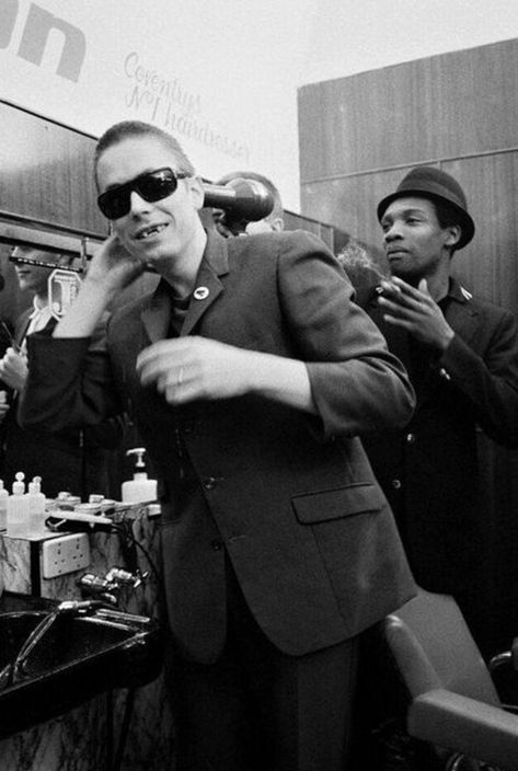 the specials at the barber shop (neville staple & jerry dammers, 1979).  by ray stevenson. Jerry Dammers, Ray Stevenson, The Specials, The Barber, Barber Shop, Ska