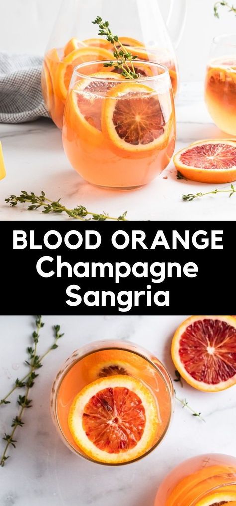 Blood Orange Champagne Mule, Orange Batch Cocktail, Bloodorange Cocktail, Blood Orange Wedding, Orange Champagne Cocktail, Burnt Orange Cocktail, Blood Orange Drink, Champagne And Orange Juice, Orange Sangria Recipes