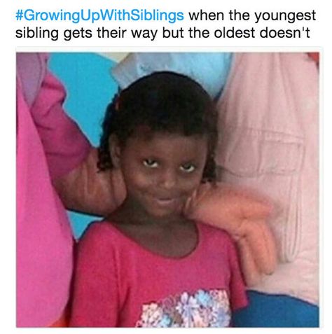 Youngest Sibling, Sibling Memes, Growing Up With Siblings, Memes Of The Day, Memes Sarcastic, 웃긴 사진, Jokes Funny, Memes Humor, Relationship Memes