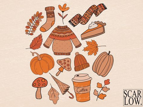 Fall Sublimation Ideas, Fall Block Print, Simple Fall Designs, Cute Autumn Drawings, Fall Design Ideas, Fall Doodles Autumn, Fall Whiteboard Art, Fall Clipart Autumn Clip Art, Autumn Graphic Design