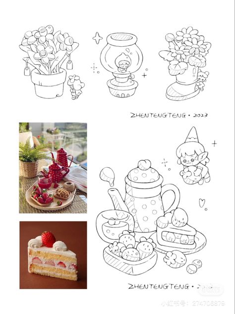 How To Draw Whipped Cream, How To Draw Ice Cream, Korean Illustration Cute, الفن الرقمي, Food Illustration Art, Book Illustration Art, Cute Doodles Drawings, Arte Sketchbook, Cute Doodle Art