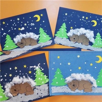 Hibernation Preschool Crafts, Hibernating Bear Craft, Hibernation Preschool Activities, Hibernation Crafts, Winter Animal Crafts, Winter Crafts Preschool, Winter Activities Preschool, Snow Animals, Winter Art Projects