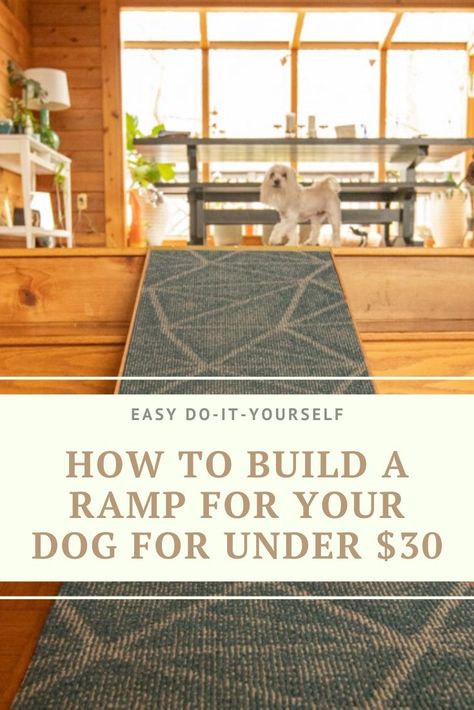 DIY Project: How to Build a Dog Ramp for $30 Diy Pet Ramp For Bed, Build A Ramp, Dog Ramp For Stairs, Diy Dog Ramp, Dog Ramp Diy, Dog Ramp For Truck, Steep Stairs, Dog Steps For Bed, Cat Ramp