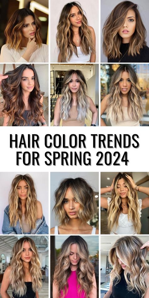 Spring Hair Color Trends, Spring Hair Trends, Summer Hair Trends, Spring Hair Color, Brunette Balayage Hair, Hair Color For Women, Summer Hair Color For Brunettes, Balayage Brunette, Spring Hairstyles