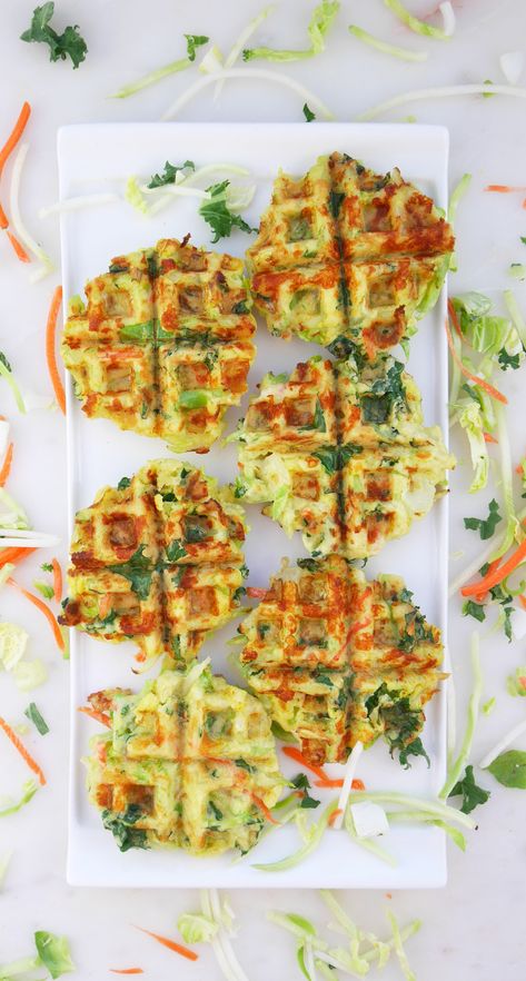 Healthy Veggie Waffles, Veggie Waffle Recipe, Veggie Waffles Kids, Vegetable Waffle Recipe, Healthy Waffle Recipe Clean Eating, Vegetable Waffles, Veggie Waffles, Clean Eating Waffles, Lunch Waffles