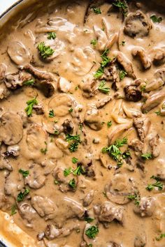 Recipes For Beef Stroganoff, Modern Proper Recipes, Beef Stroganoff Stove Top, Steak Stroganoff Recipe, Best Beef Stroganoff Recipe, Beef Stroganoff Sauce, Crock Pot Stroganoff, Diced Beef Recipes, Steak Stroganoff