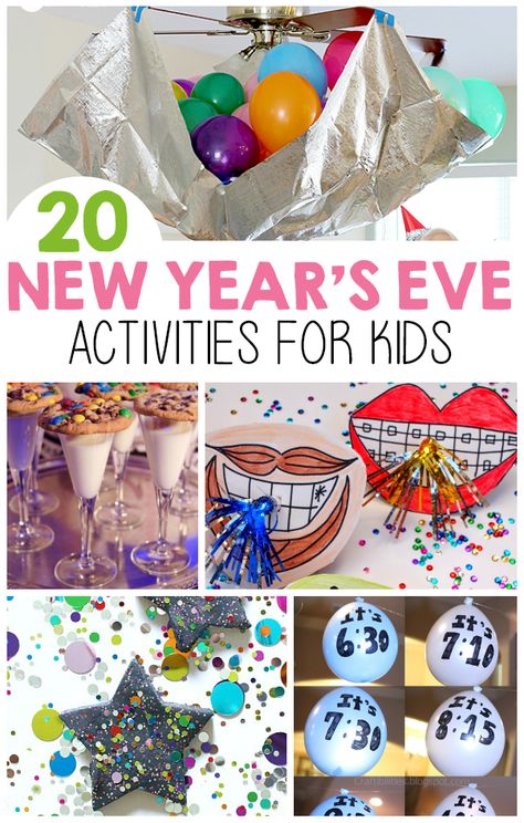 New Year's Eve Activities For Kids New Years With Kids, New Year's Eve Crafts, Kids New Years Eve, New Year's Eve Activities, New Years Eve Games, New Years Eve Day, Eve Game, New Year's Games, New Years Activities