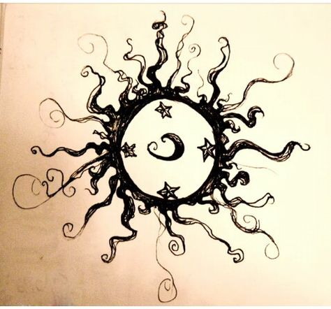 Funky sun Tattoo Sonne, Moon Tattoos, Kunst Tattoos, Head Tattoo, Sun Tattoos, Sun Tattoo, Beautiful Body, Dope Tattoos, Simplistic Tattoos