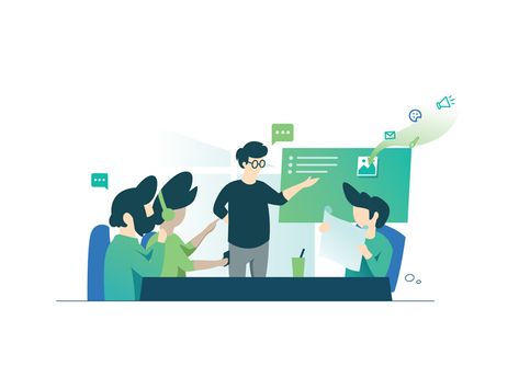 Workshop Illustration by Mohammad Febri Adiawarja C Programming Learning, Workshop Illustration, Programming Learning, Urban Illustration, Office Illustration, Business Communication, Vector Illustration Design, Canvas Designs, Flat Illustration