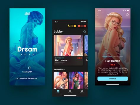 Interactive Stories Game UI by Artem Mardezhev on Dribbble Utila, Interactive Story Games, Lets Move, Game Ui Design, Interactive Stories, Story Games, App Design Inspiration, Reading Time, New Students