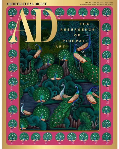 Art Forms Of India, Architectural Digest Magazine, Ad Architectural Digest, Best Homes, Pichwai Paintings, Celebrity Homes, Garden Architecture, Indian Prints, February 2023