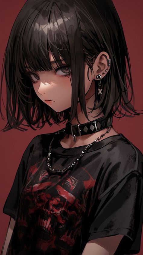 Tomboy Art, Anime Goth, Anime Show, Cute Goth, Anime Fashion, Gothic Anime, Anime People, New Rock