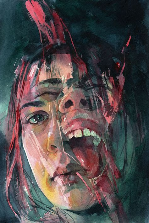 Beautiful Bizarre Magazine Art Prize: Check out some of the Great Entries! Art Folio, Bizarre Magazine, Beautiful Bizarre, Abstract Portrait Painting, Gcse Art Sketchbook, Swag Art, Expressionism Art, Watercolor Portrait, Gcse Art