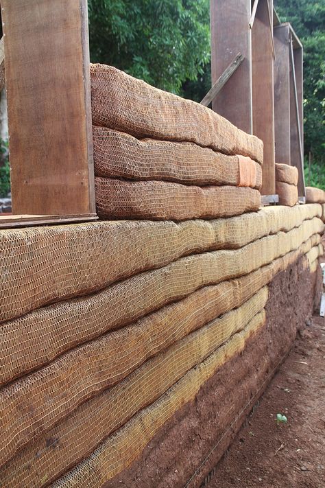 Super Adobe, Earth Building, Straw Bale Construction, Cordwood Homes, Cob Building, Bag Supplies, Product Packing, Natural Architecture, Earth Bag Homes