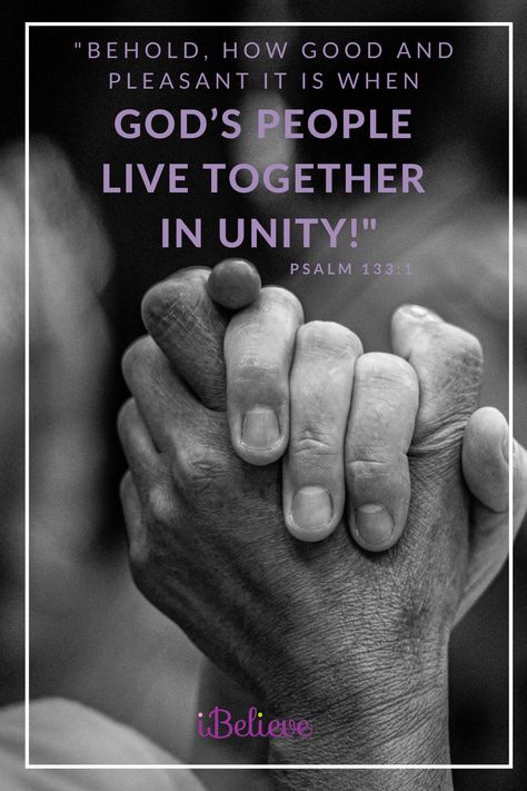 How good and pleasant it is when God’s people live together in unity! - Psalm 133:1 #dailyverse #scripture Psalm 133:1 Scriptures, Psalm 133:1, Psalm 133, Christian Ideas, Gods Favor, Live Together, Daily Devotions, Daily Verses, Daily Scripture