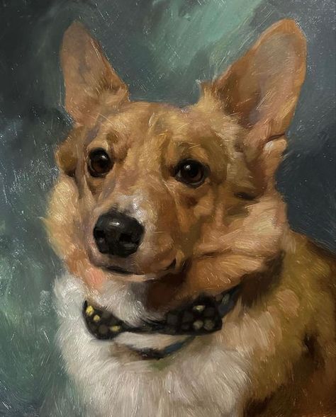 Pet Portraiture, Dog Portraits Painting, Dog Portraits Art, Dachshund Art, Cute Dog Pictures, Dog Canvas, Dog Images, Corgi Dog, Dog Drawing