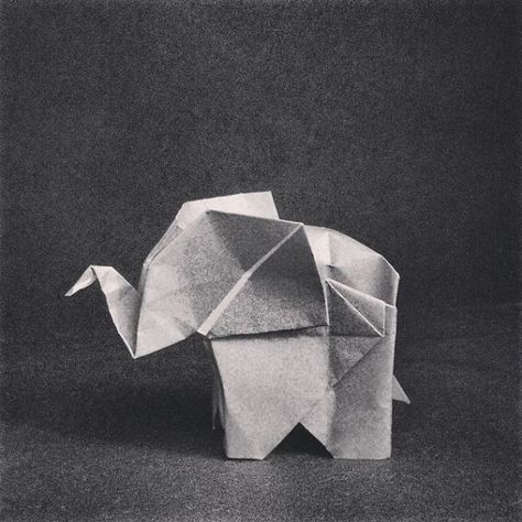 365 Days Of Origami Art By Ross Symons | Bored Panda Origami Art Drawing, Origami Painting, Origami Drawing, Origami Elephant, Origami Models, Origami Paper Art, Origami Animals, Origami Art, Origami Easy