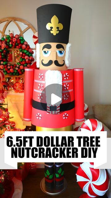 353K likes, 3,027 comments - bargainbethany on November 9, 2023: "My Best @dollartree Christmas DIY. Giant 6.5ft Nutcracker that cost me $20 to make. #dollartree #dollartreechristmasdiys #dollartreediys #christmasdiys #christmasdecor #dollartreechristmas". Diy Giant Nutcracker Christmas Decor, Diy Huge Nutcracker, Toy Soldier Christmas Decor Diy, Make A Nutcracker Soldier, Diy Toy Soldier Christmas Decor, Diy Nutcracker Soldier Cardboard, 6ft Nutcracker Diy, Diy Giant Outdoor Nutcracker, Make A Nutcracker