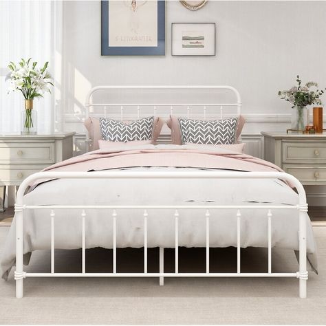 Winston Porter Colina Platform Bed & Reviews | Wayfair Metal Queen Bed Frame, Metal Twin Bed Frame, Bed Frame With Drawers, Twin Size Bed Frame, Bed Full, Full Bed Frame, Natural Element, Twin Bed Frame, Queen Bed Frame