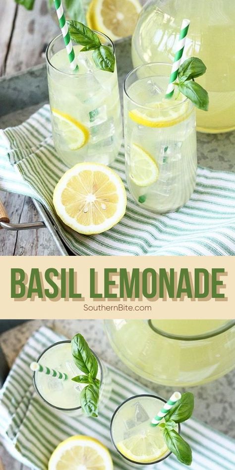 Hot Water With Lemon, Basil Drinks, Fresh Basil Recipes, Water With Lemon, Basil Lemonade, Benefits Of Lemon, Vodka Lemonade, Drinking Hot Water, Lemonade Cocktail