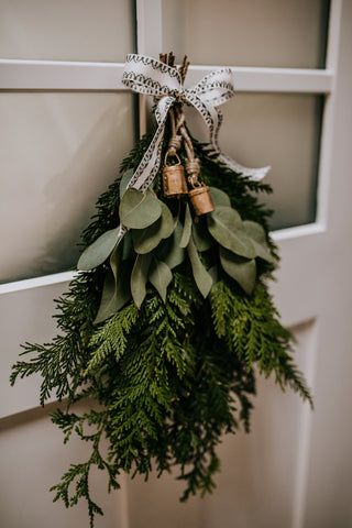 Cedar Swag, Cedar Boughs, Eucalyptus Swag, Table Swag, Traditional Wreath, Christmas Swag, Cedar Homes, Silver Dollar Eucalyptus, Door Swag