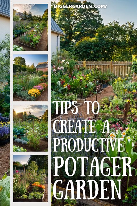 Learn about my experience with potager gardening, where aesthetics and productivity come together seamlessly. In this journey, I’ve created a garden that grows food, nurtures creativity, and enhances the beauty of my space. Herb Garden Designs Layout, Potager Garden Ideas, Pretty Vegetable Garden Ideas, French Potager Garden, Potager Garden Design, Veggie Garden Ideas, Beautiful Vegetable Garden, Vegetable Garden Design Ideas, First Garden