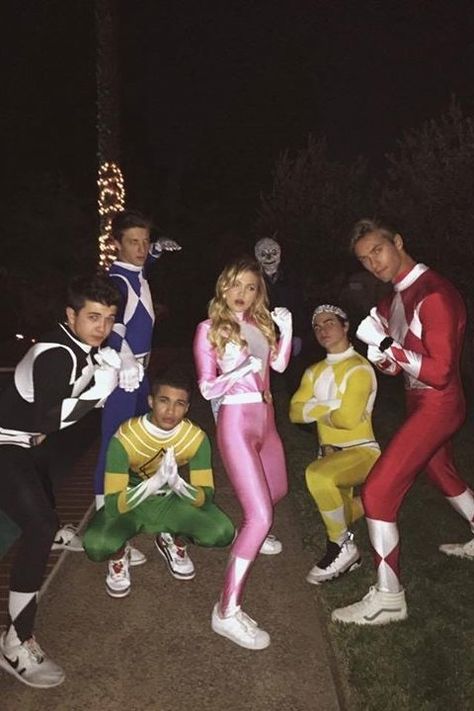 Disfraz Power Ranger, Power Rangers Disfraz, Power Rangers Halloween, Power Rangers Halloween Costume, 90's Costume, 2015 Halloween Costumes, Halloween Fits, Power Rangers Costume, Cute Group Halloween Costumes