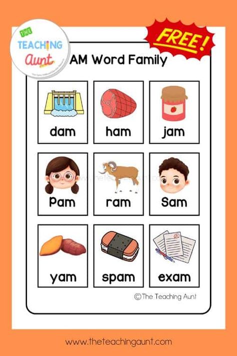 Am Word Family, Writing Cvc Words Worksheets, Word Family List, Writing Cvc Words, Cvc Words Worksheets, Community Helpers Preschool, Cvc Word Families, Printable Shapes, Word Patterns