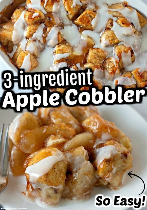 Cobbler Apple, Apple Cobbler Easy, Recipe For Apple Pie, Apple Pie Cinnamon Rolls, Apple Bake, Cobbler Easy, Apple Desserts Easy, Apple Cinnamon Rolls, Fun Breakfast