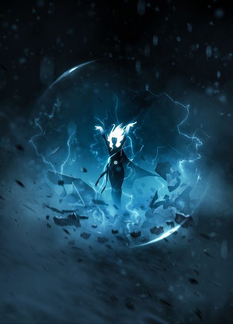 Magic Storm Art, Powerful Magic Aesthetic, Storm Marvel Aesthetic, Storm X Men Aesthetic, Storm Magic Aesthetic, Witch Powers Aesthetic, Storm Powers, Lighting Powers, Chaos Magic Aesthetic