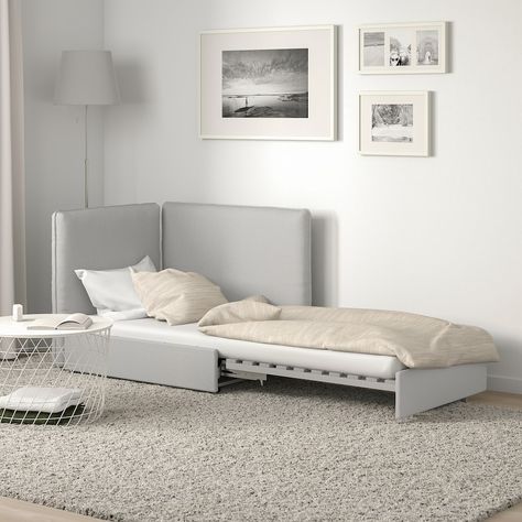 Ikea Vallentuna, Flexible Furniture, Armchair Bed, Steel Bed, Ikea Family, Chair Bed, Bed Slats, Mattress Pad, Ikea Furniture