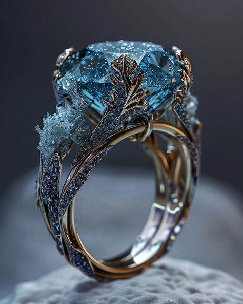 The last rings of this series tne blue diamonds 💎 #rings #jewellery #aijewellery #aijewelry #aijewelrydesign #midjourney #conceptart #jewelrycollection #jewelrydesign #jewellerydesign Most Beautiful Ring, Intricate Jewelry Design, Jeweler Aesthetic, Blue Diamond Jewelry, Fantasy Ring, Bvlgari Jewelry, Diamonds Rings, Blue Diamonds, Fancy Jewellery Designs