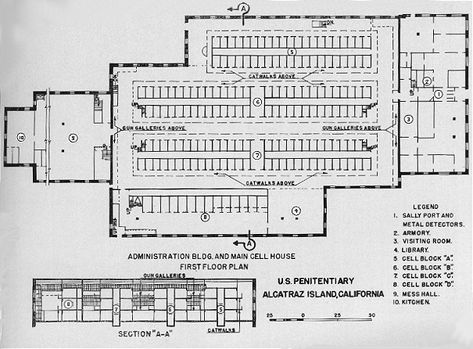 Prison Design, Victorian Prison, Prison Architect, City Of Evil, Supermax Prison, Escape From Alcatraz, San Quentin State Prison, Prison Drawings, House Floorplan