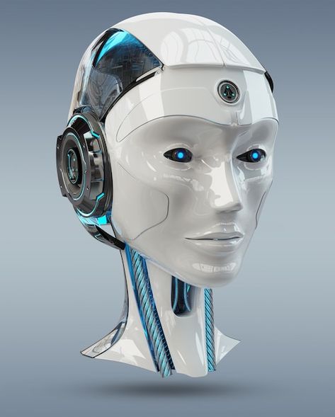 Cyborg head artificial intelligence 3d r... | Premium Photo #Freepik #photo #human-robot #3d-robot #cyborg #robot-brain Robot Head, Photo Woman, Brain Science, Futuristic Art, Cyberpunk Art, 3d Rendering, Computer Science, 3d Animation, Premium Photo