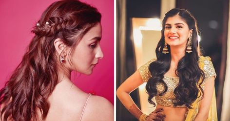 Hola beauties! Bookmark these trending & unique hairstyles for sister of the bride ! For more wedding inspirations, visit Shaadiiwsh.com Braid Indian Wedding, Hairstyles For Lehenga, Hair Wedding Guest, Ponytail Hairstyles For Men, Tied Up Hairstyles, Lehenga Hairstyles, Laundy Room, Sister Of The Bride, Engagement Hairstyles