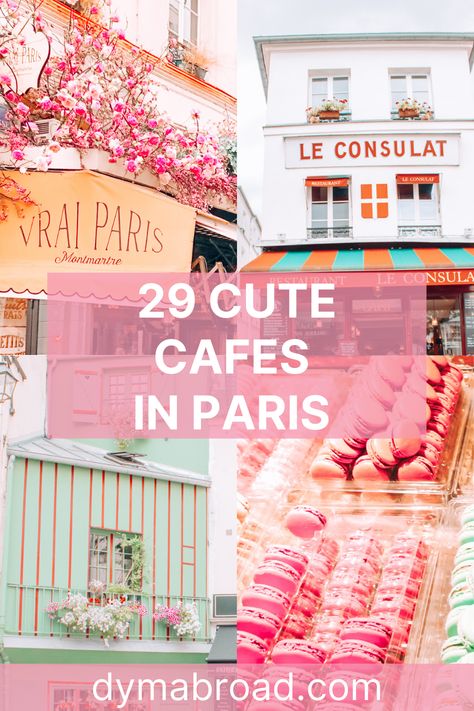 There are many cute cafes in Paris. So if you're going to the city and if you're looking for pretty cafes in Paris, there are many! #cutecafesinparis #cafesinparis #prettycafesinparis #paris #france Caffe In Paris, Cafe In Paris Aesthetic, Cute Cafe In Paris, Cafe Flore Paris, Paris Nightlife, Famous Cafes In Paris, Paris Bucket List, Paris Things To Do, Paris Travel Photography