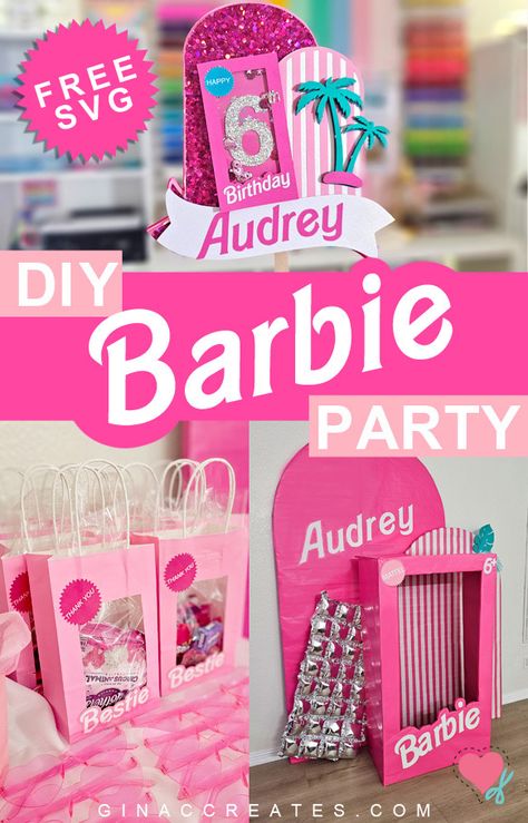 Barbie And Ken Themed Birthday Party For Adults, Barbie Doll Birthday Party Ideas, Cheap Barbie Party Ideas, Teen Barbie Party, Toddler Barbie Birthday Party, Diy Barbie Birthday, Barbie Party Activities, Barbie Table Decorations, Barbie Centerpieces Ideas