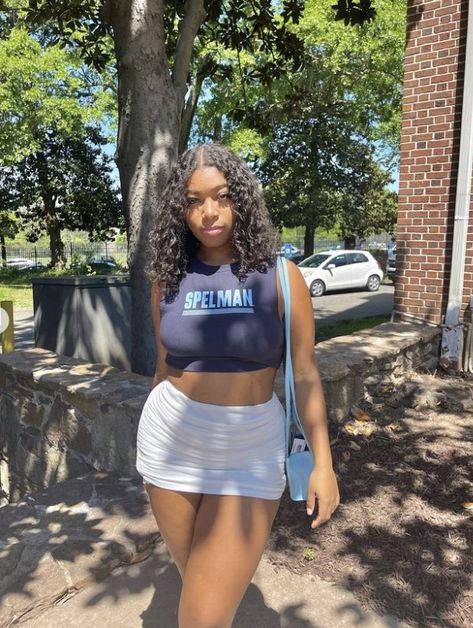 Spelman College Founders Day, Spelman Founders Day, Spelman Outfit, Spelman Founders Day Outfit, Spelman College Outfits, Spelhouse Homecoming, Hbcu Fits, Hbcu Aesthetic, Hbcu Homecoming