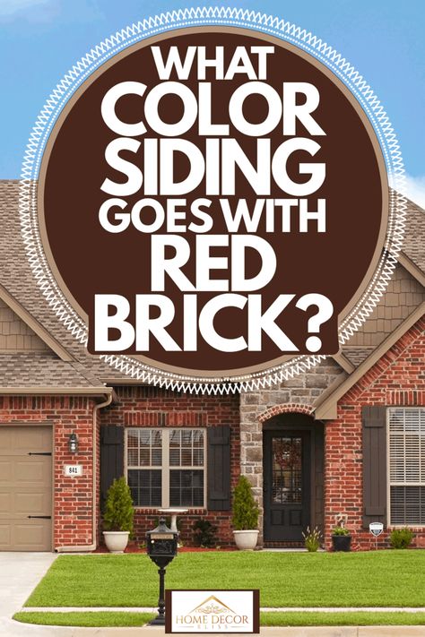 Red Brick House Exterior Colors, Brick House Exterior Colors Schemes, Brick House Trim, Brick House Siding, Orange Brick Houses, Brick House Colors, Red Brick House Exterior, Red Brick Exteriors, White Siding