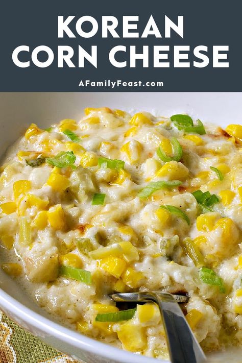 Korean Corn Recipe, Korean Cheese Corn, Korean Corn Cheese Recipe, Korean Corn Cheese, Spinach Bites, Korean Corn, Heath Food, Food Meaning, Cheese Corn