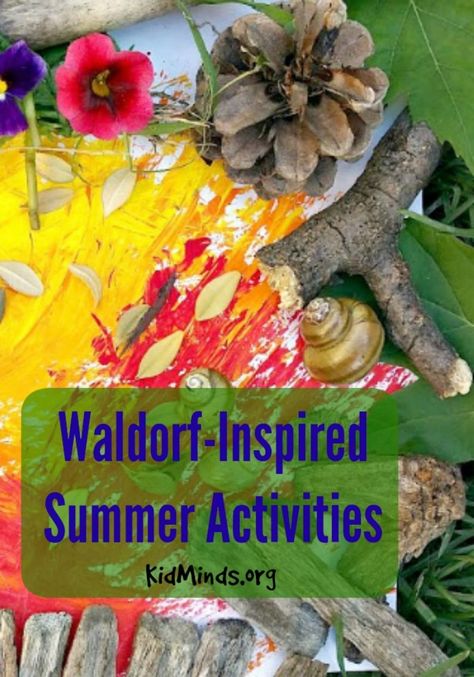 Waldorf-inspired summer activities for kids.  Nature walks, Gardening, Rock/Stick collection, Outdoor Arts and Crafts, and Looking for Fairy Hiding Places. Nature, Waldorf Preschool, Summer Time Activities, Outdoor Learning Activities, Outdoor Summer Activities, Plant Activities, Waldorf Homeschool, Waldorf Crafts, Nature Walks