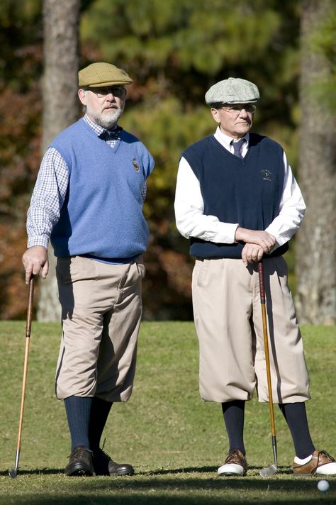 We like to keep it old school at Mid Pines...Hickory Open Championship, November 2012 Old School Golf Outfits, Retro Golf Outfit, Golf Costume, Golf Shoot, Golf Costumes, Old Man Outfit, Pub Golf, 23 Birthday, Retro Golf