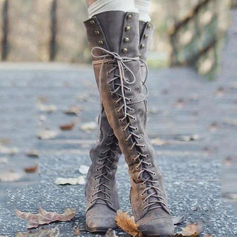 Heels Patterns, Winter Heels, High Leather Boots, Heels Platform, Bohol, Brown Heels, Long Boots, Thick Heels, Thigh High Boots