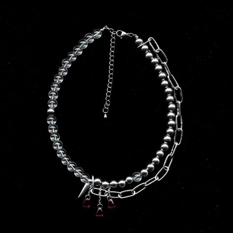 ❌ SOLD ❌ BL00D 03 surgical steel / hematite / glass / acrylic min length: 35cm max length: 42cm this piece is unique & won’t be sold again PLN 345 / €80 DM to buy #jewelry #jewellery #jewelrydesigner #jewelrydesign #handmadejewelry #handmadejewellery #handmade #alt #uniquejewelry #beadjewelry #necklace #smallbusiness Beaded Jewelry, Handmade Jewelry, Jewelry Design, Glass, Unique Jewelry, Quick Saves, Beaded Jewellery, Handmade Jewellery