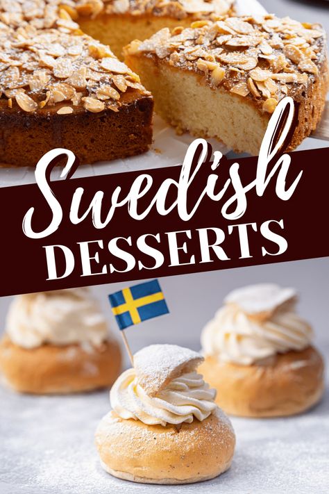 These authentic Swedish desserts are decadent, comforting, and easy to make! From cakes to cookies, these recipes give you a traditional taste of Sweden. Swedish Christmas Treats, Swiss Desserts Traditional, Swedish Christmas Desserts, Swedish Food Traditional, Swedish Christmas Cookies, Sweden Recipes, Swedish Desserts, Swiss Desserts, Swedish Baking