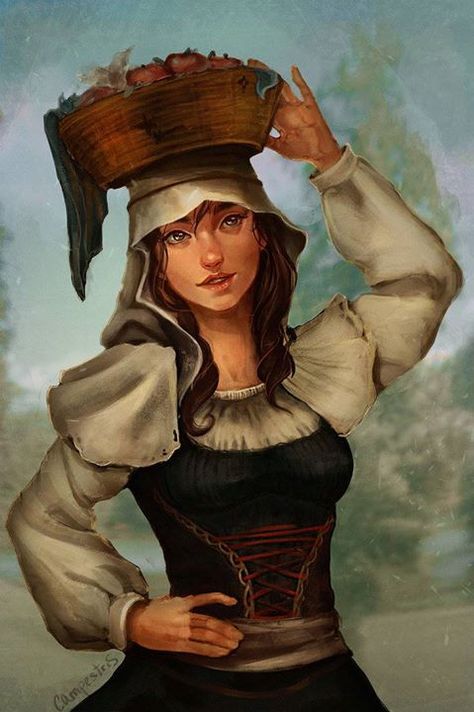 Cook Amy Andra Human Chef Trader  https://ift.tt/2pQxkNQ  http://bit.ly/2pOHs9Q Dnd Peasant, Peasant Art, Amazing Drawing Ideas, Farmer Girl, Heroic Fantasy, Jaime Lannister, Fantasy Portraits, Arya Stark, Female Human