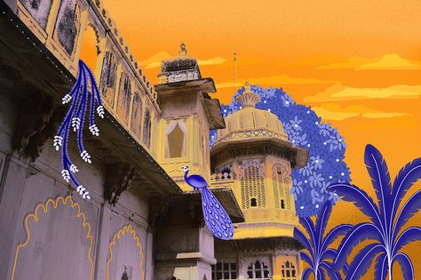 Udaipur: postcards :: Behance Udaipur Background, Jaipur Illustration Art, Udaipur Illustration, Udaipur Illustration Art, Bangalore Palace Illustration, Udaipur Photography Palaces, Udaipur