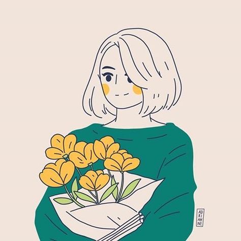 Adrianne Walujo, Happy Monday, Yellow, Flowers, On Instagram, Instagram